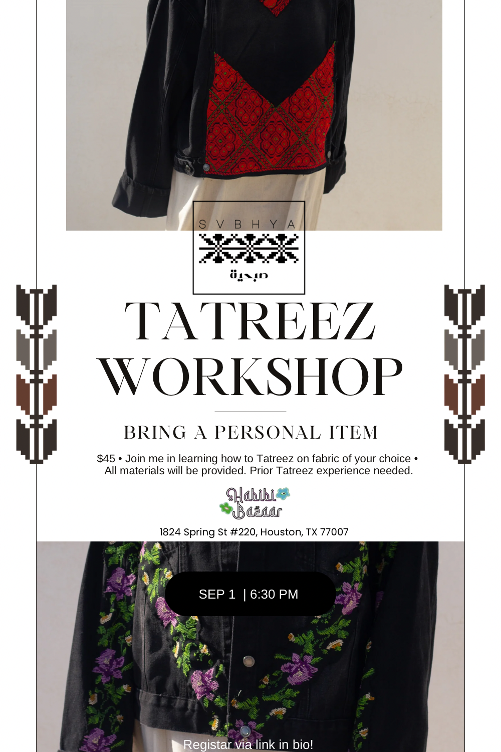 Tatreez Workshop : Bring a personal item!