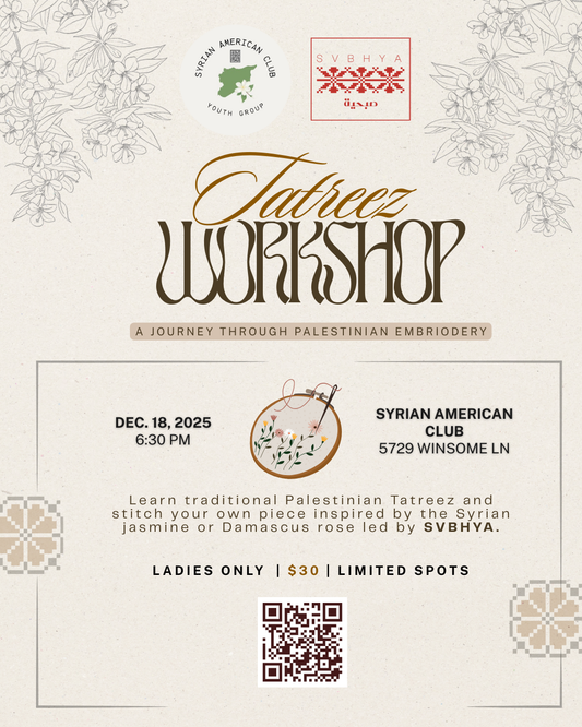 Ladies Tatreez Workshop with SAC Youth